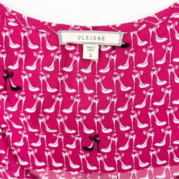 Pleione Women’s Pink Stiletto Print High-Low Tank Top - Picture 7 of 9